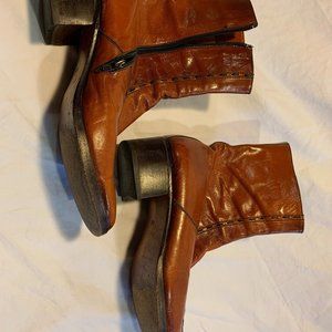 Vintage Boho Leather Made in Spain Ankle Boots